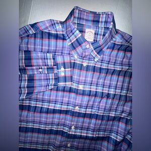 Brooks Brothers Shirt The Original Polo XL Plaid Non Iron‎